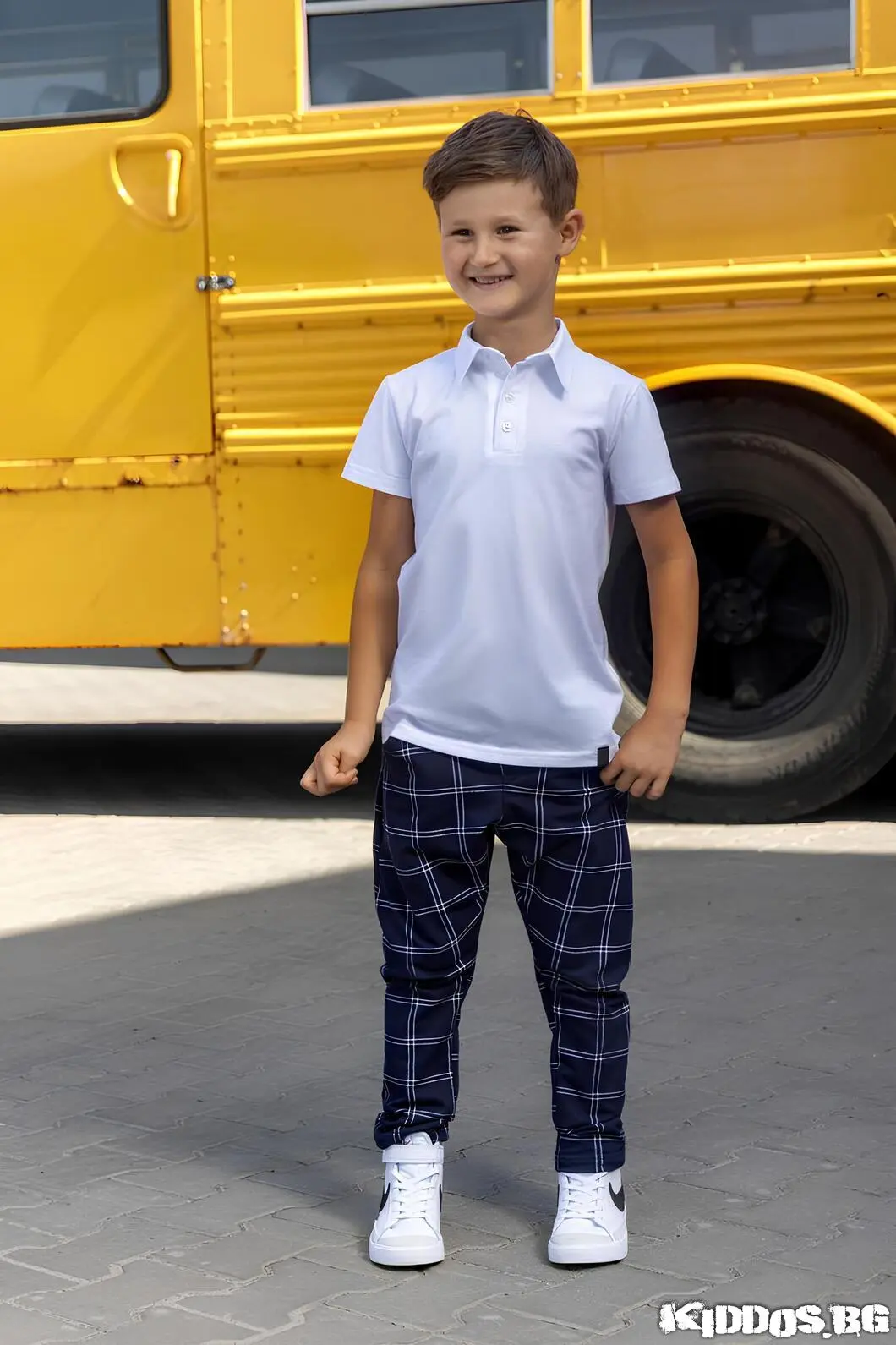 Детски полошърт PLAIDS WHITE 3
