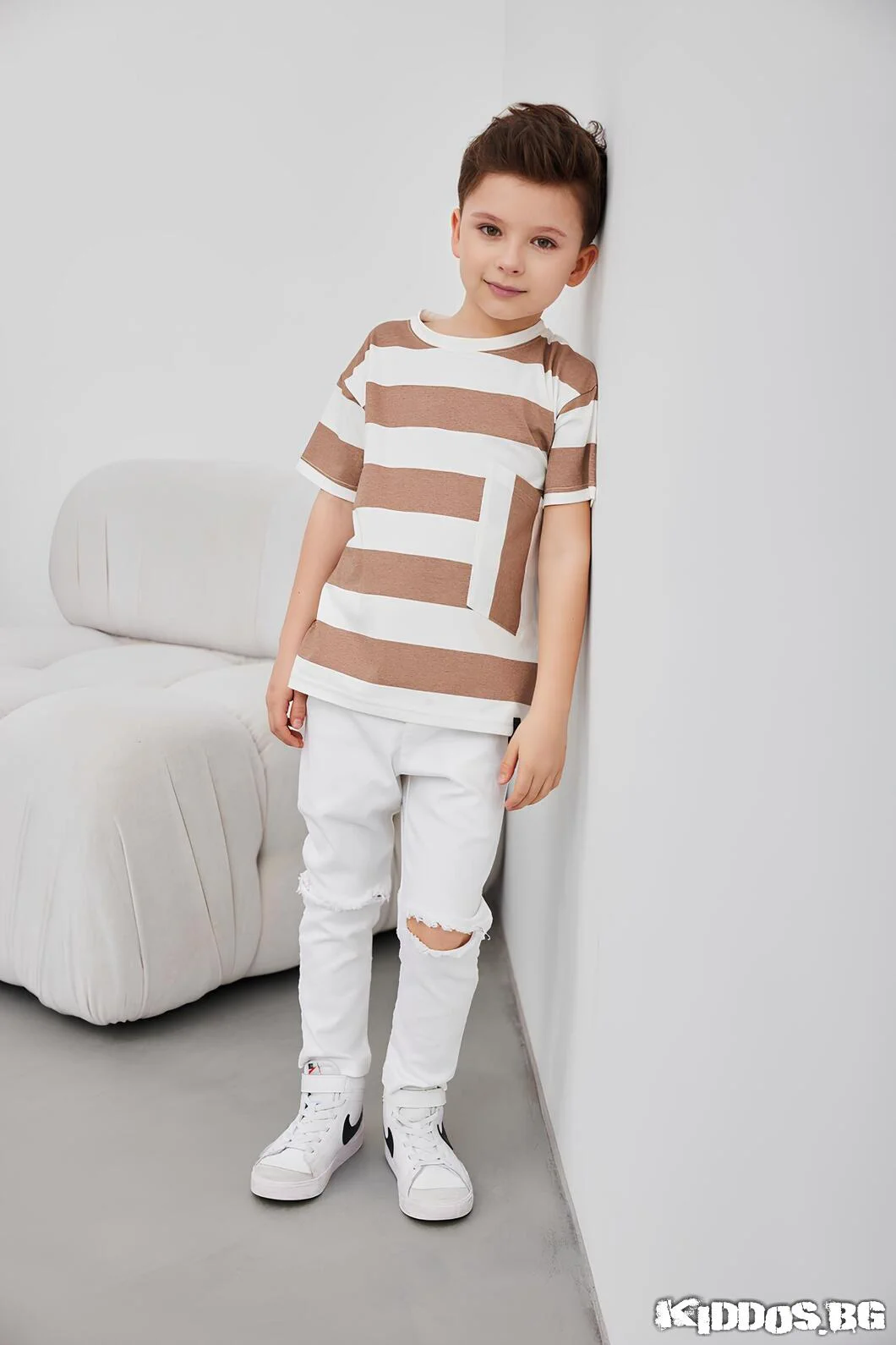 ΠΠ΅ΡΡΠΊΠ° Π±Π»ΡΠ·Π° Ρ ΠΊΡΡ ΡΡΠΊΠ°Π² STRIPES BROWN 4