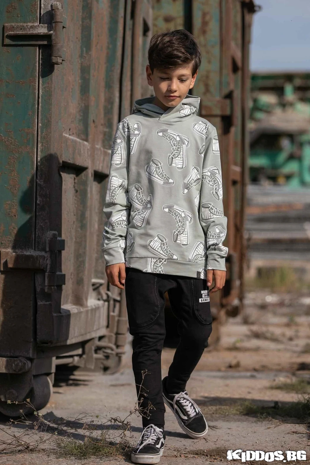Детски суитшърт SNEAKERS мента 3