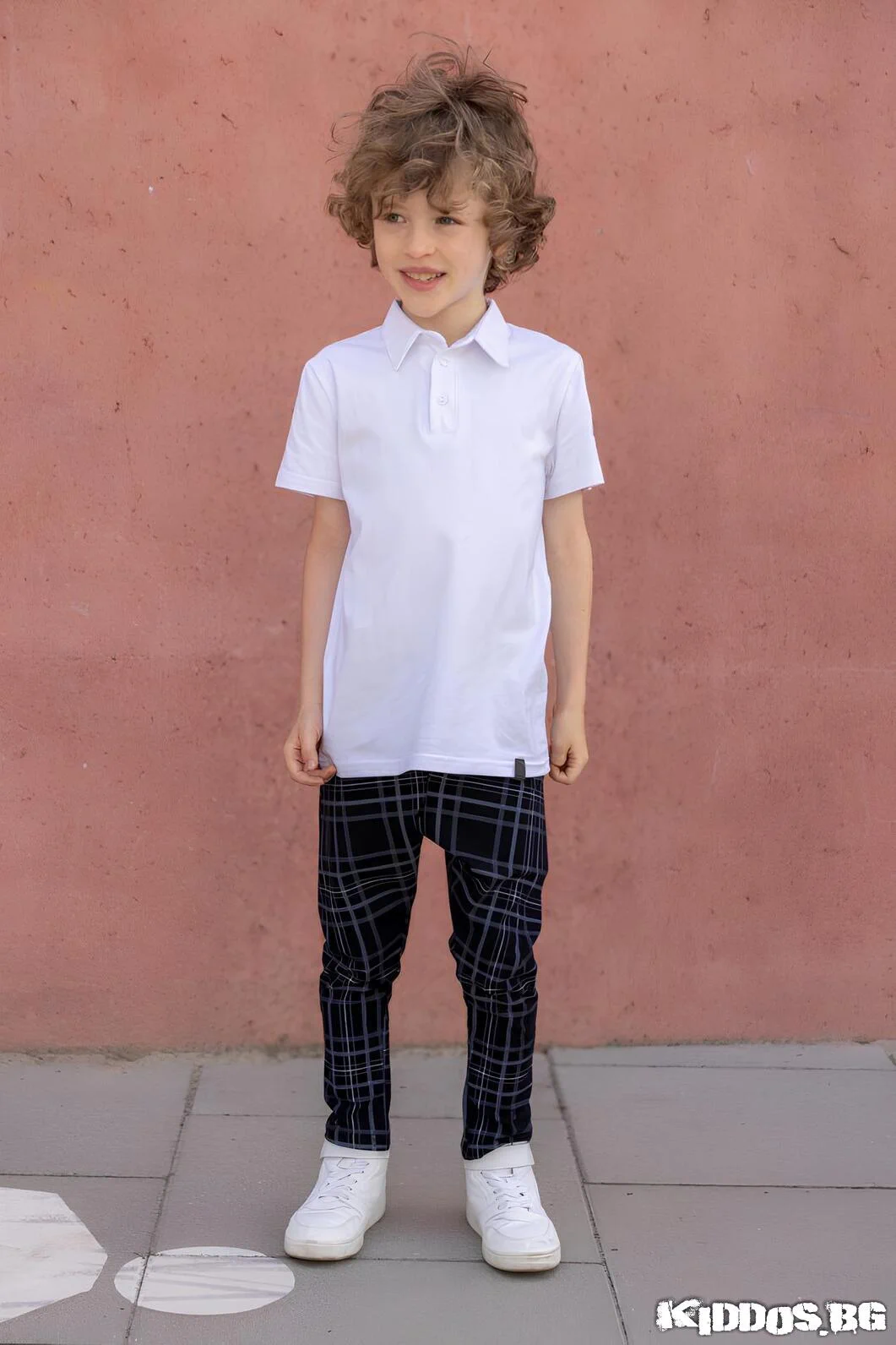 Детски костюм NAVY CHECK TE черен сако и панталон 7