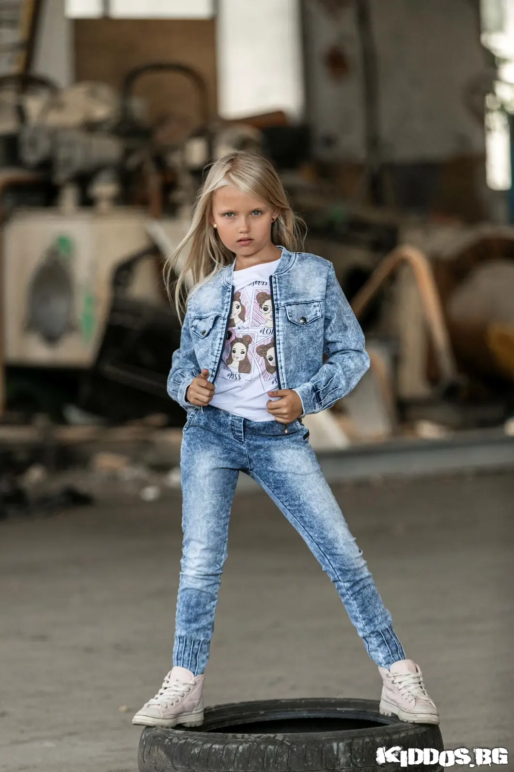 Детско яке SWEET GIRL синьо 3