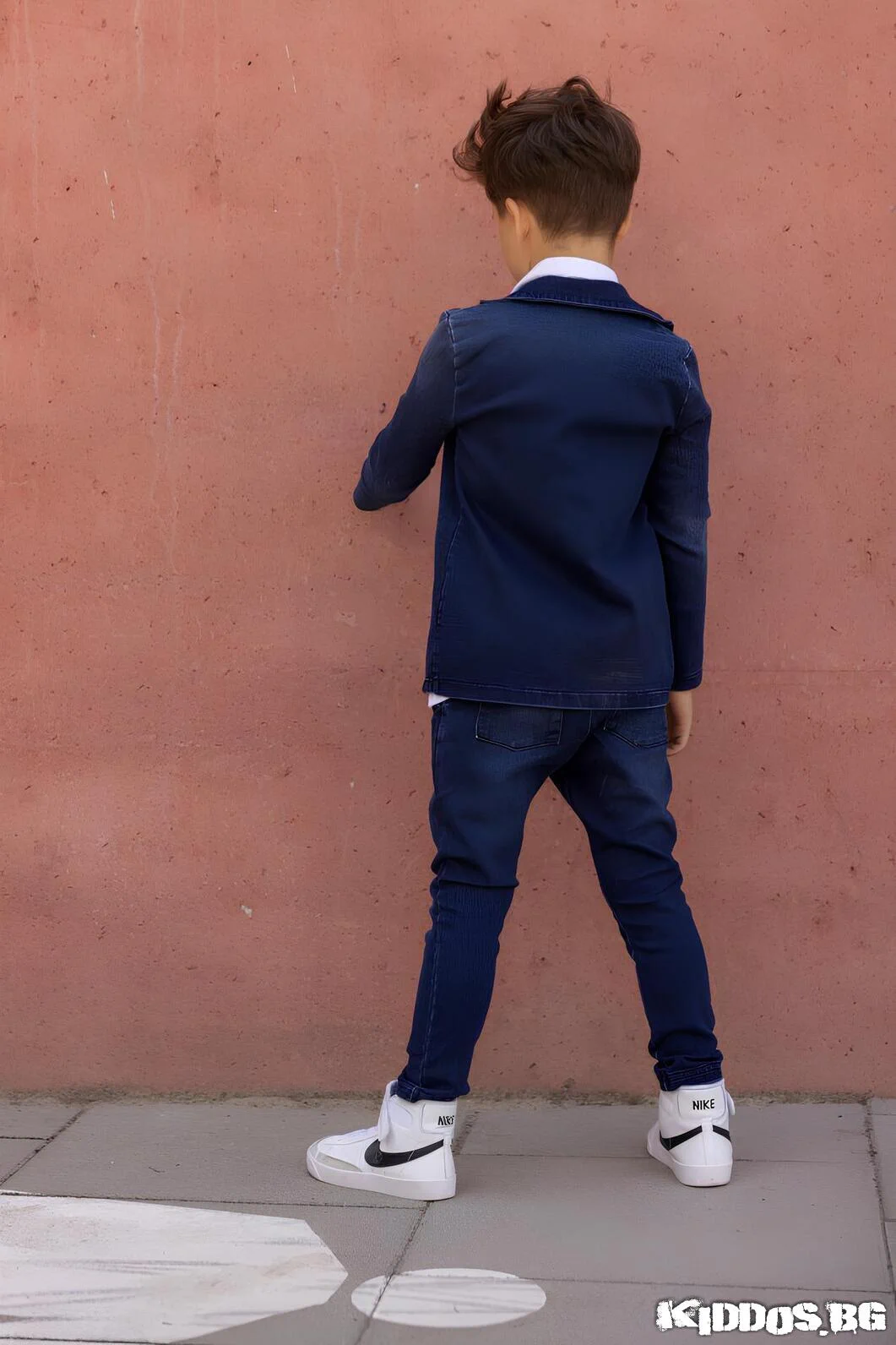 Детски костюм DENIM CHIC индиговосин сако и панталон 3