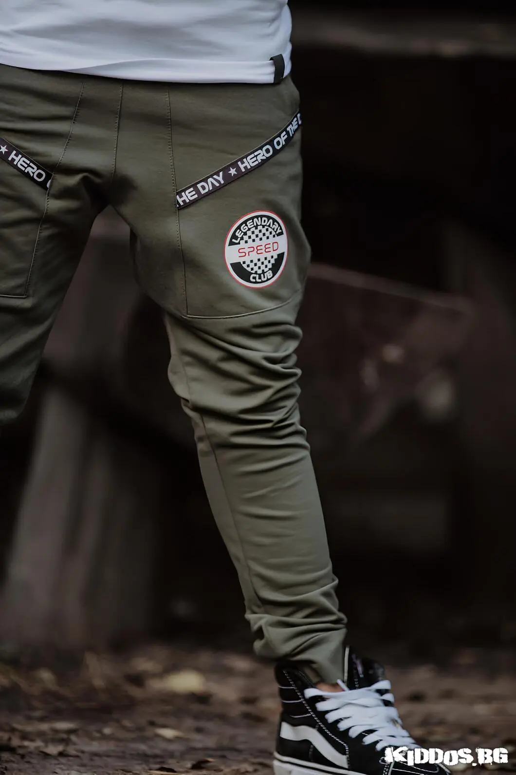 Детски панталон RACING цвят KHAKI 2