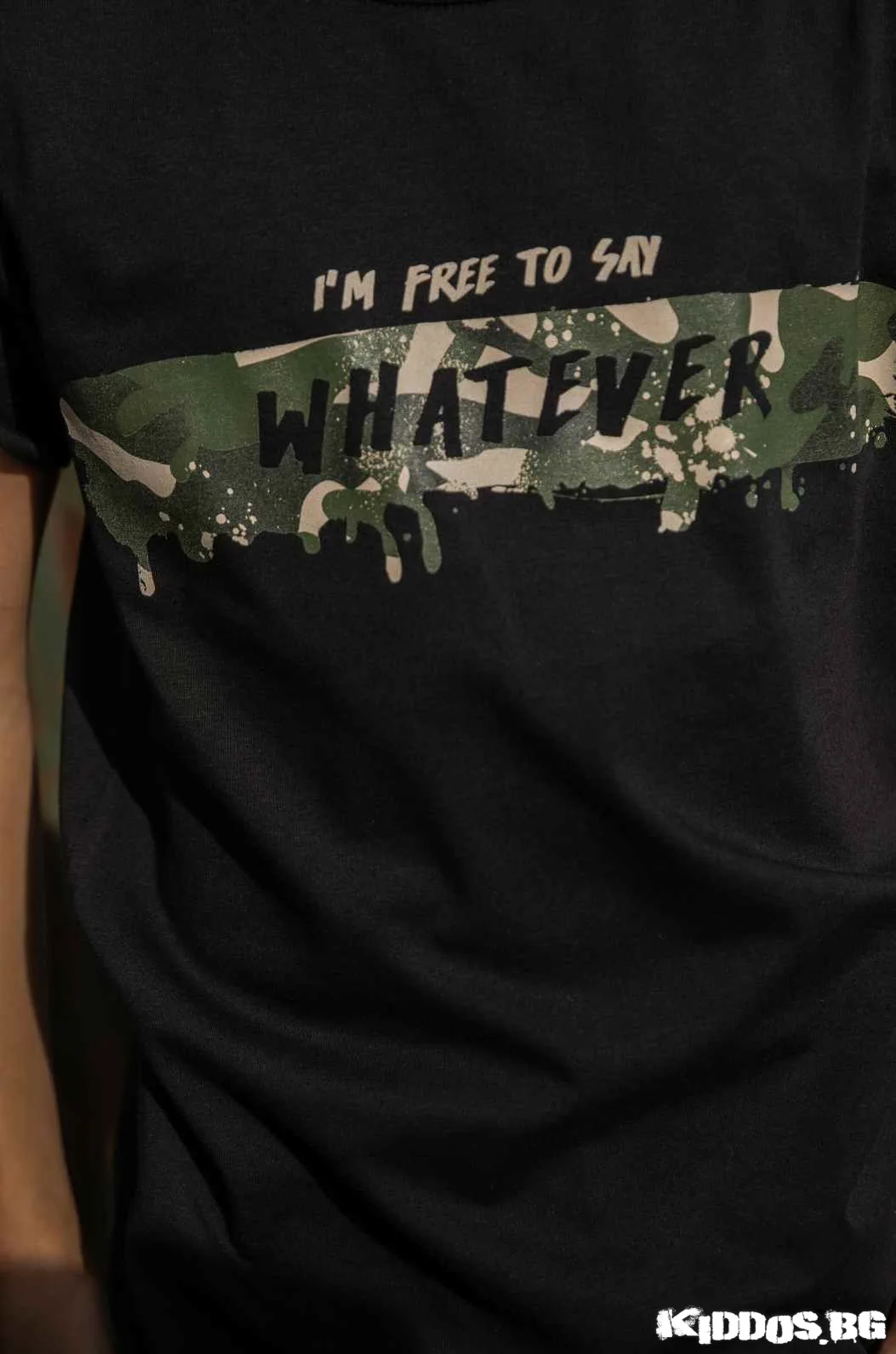 Детска тениска WHATEVER черна 2