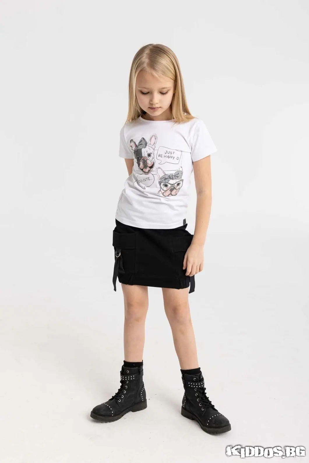 Детска тениска SOO CUTE бяла