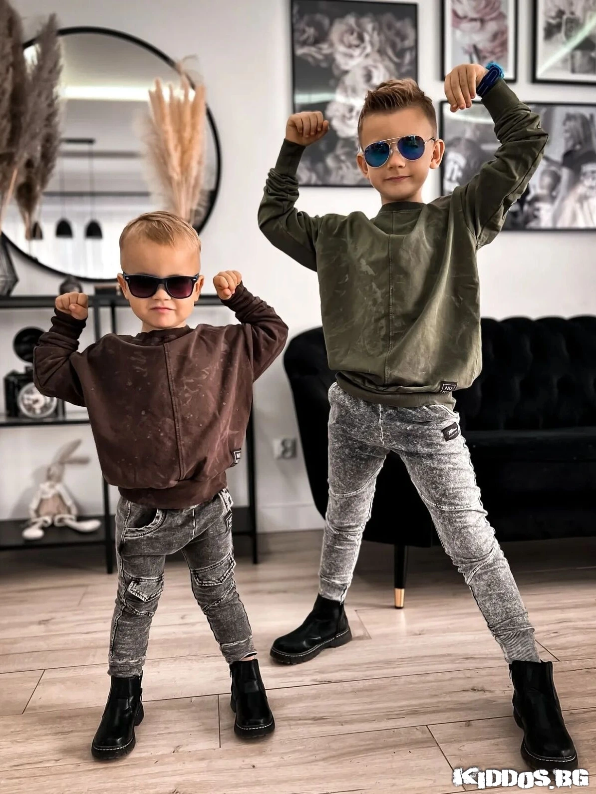 Детска блуза VINTAGE млечен шоколад 8