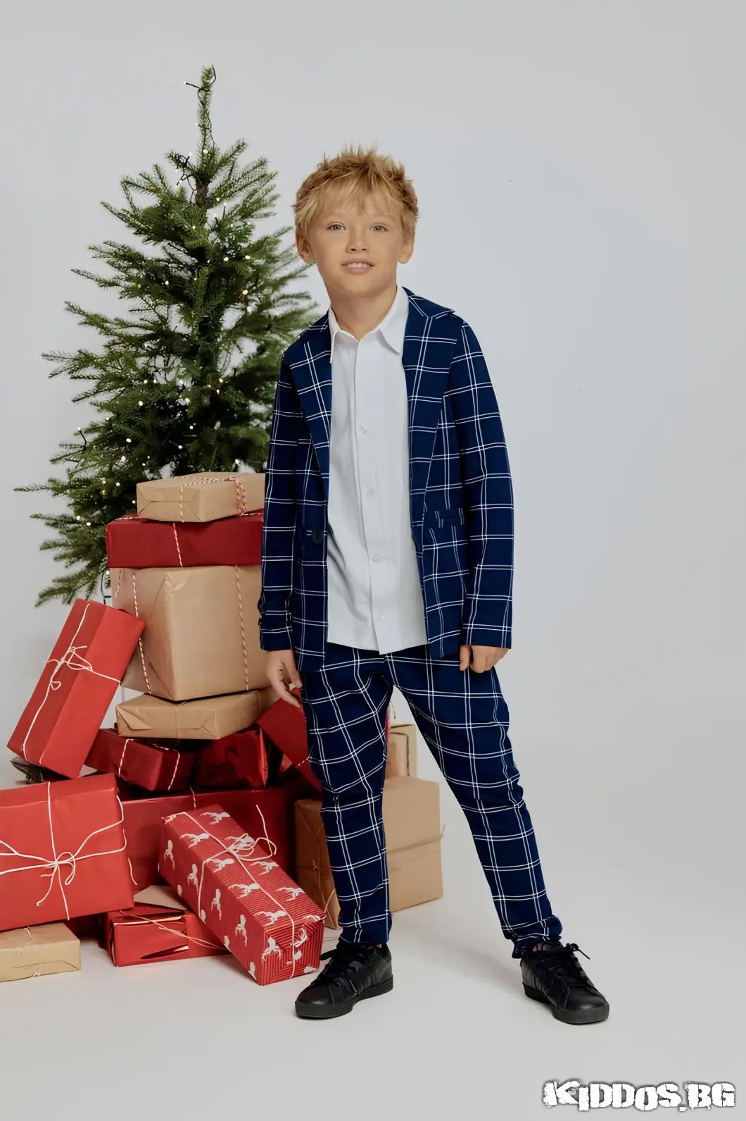 Детски костюм NAVY CHECK FE тъмносин 4