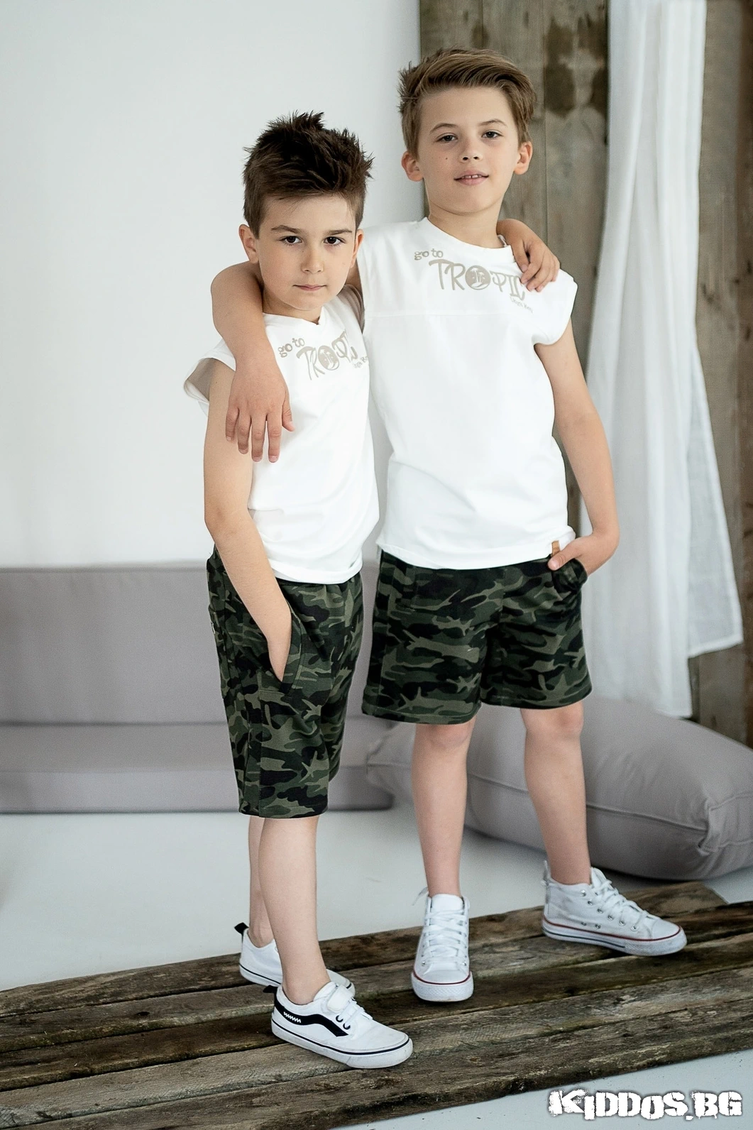 Детски къс панталон TROPIC camo