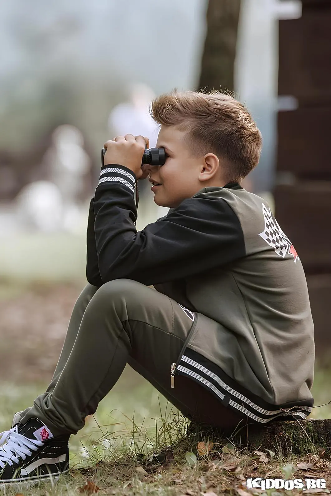 Детско яке  RACING цвят KHAKI 3