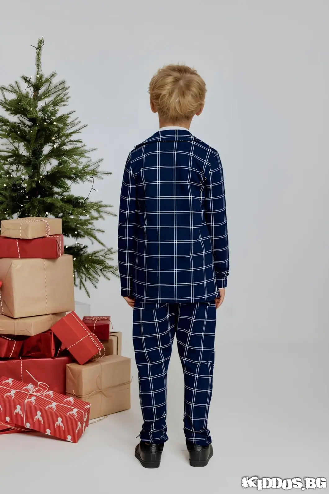 Детски костюм NAVY CHECK FE тъмносин 3