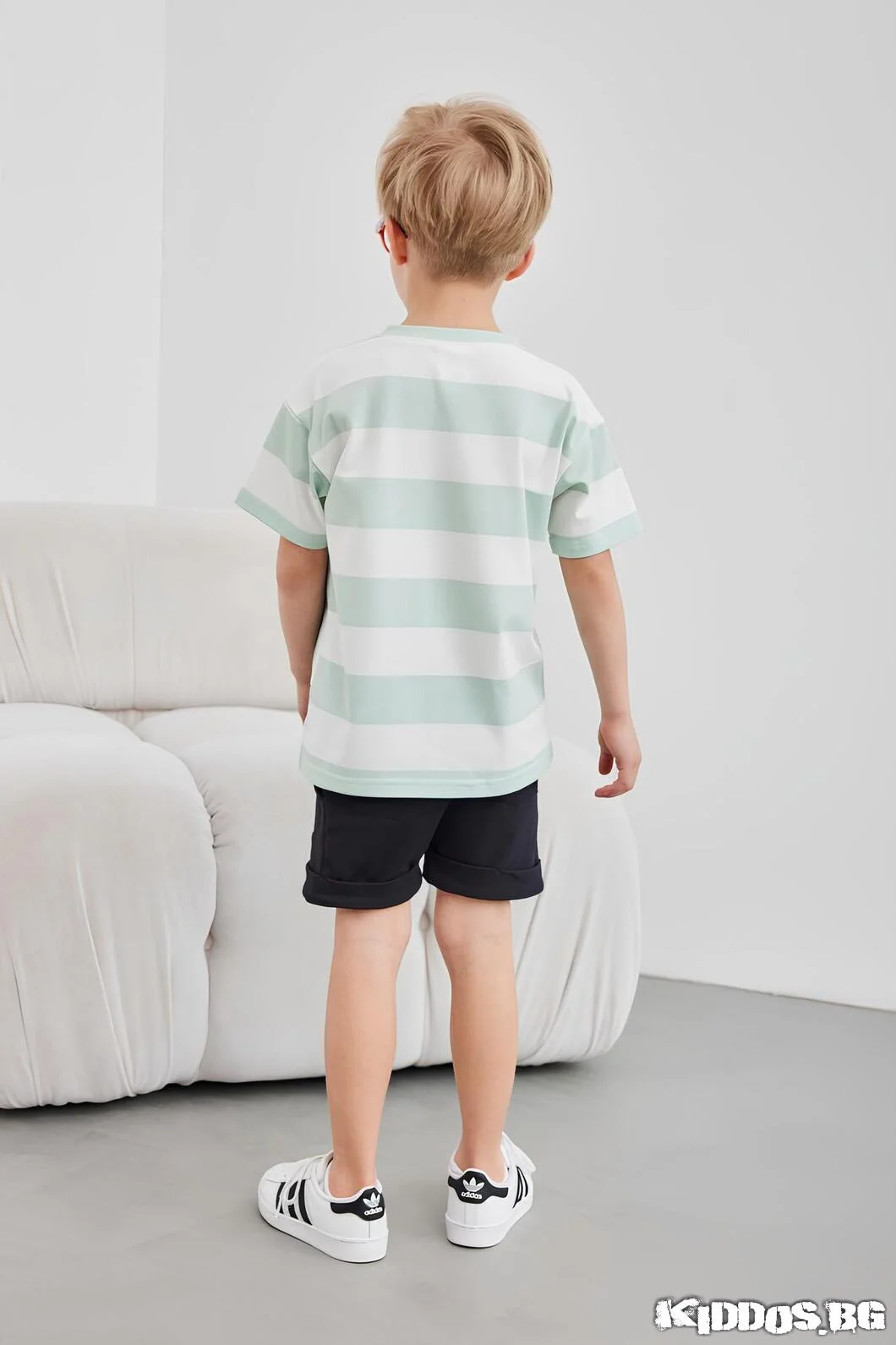 Детска блуза с къс ръкав STRIPES MINT 5