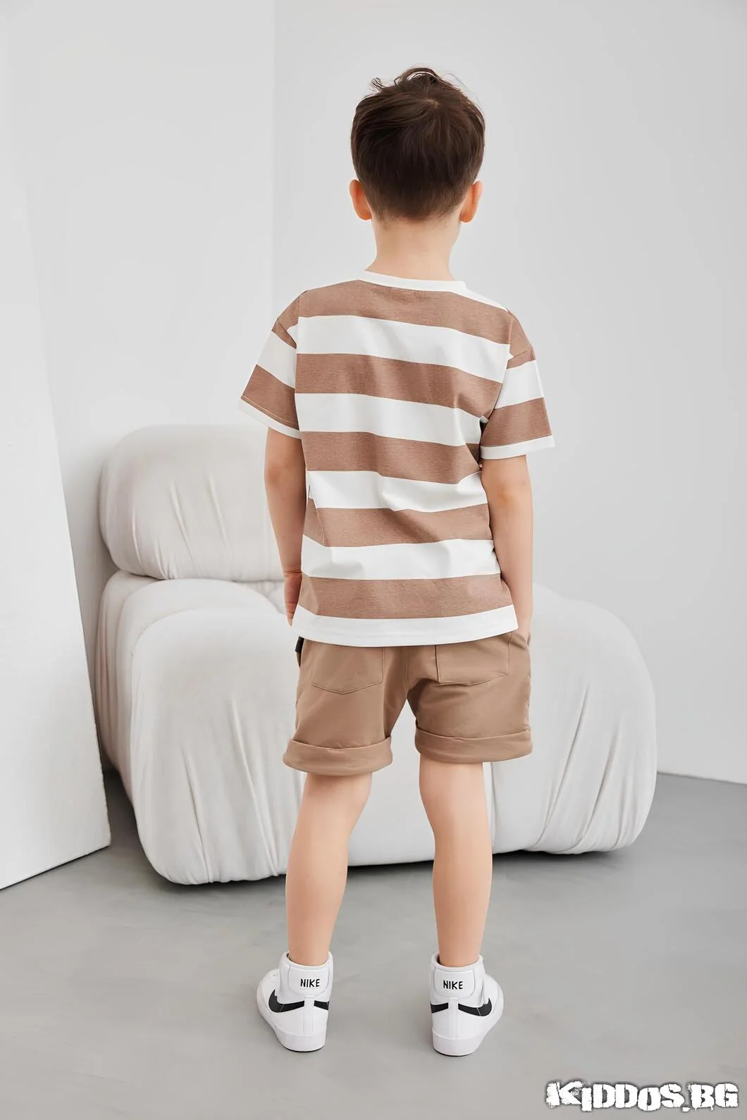 Детски комплект STRIPES BROWN две части 2