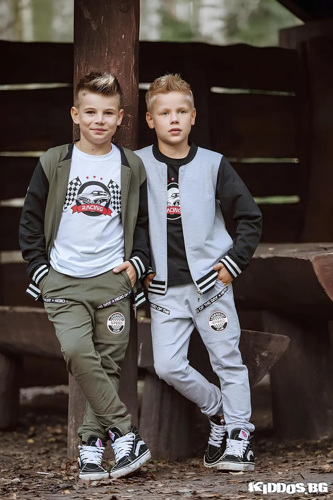 Детско яке  RACING цвят KHAKI 4