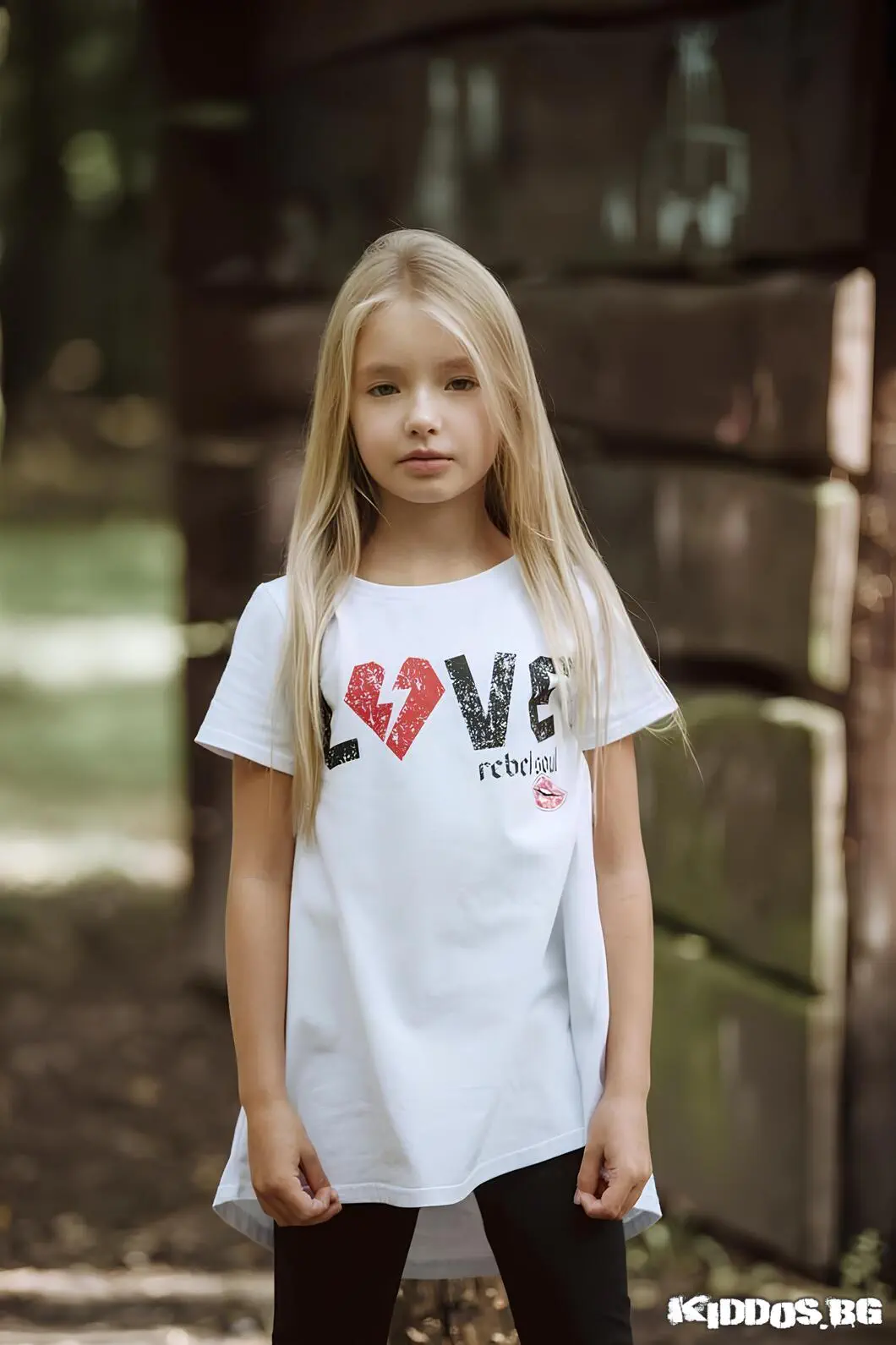 Детска туника LOVE бяла