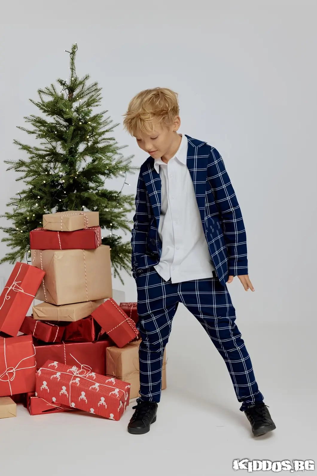 Детски костюм NAVY CHECK FE тъмносин 2