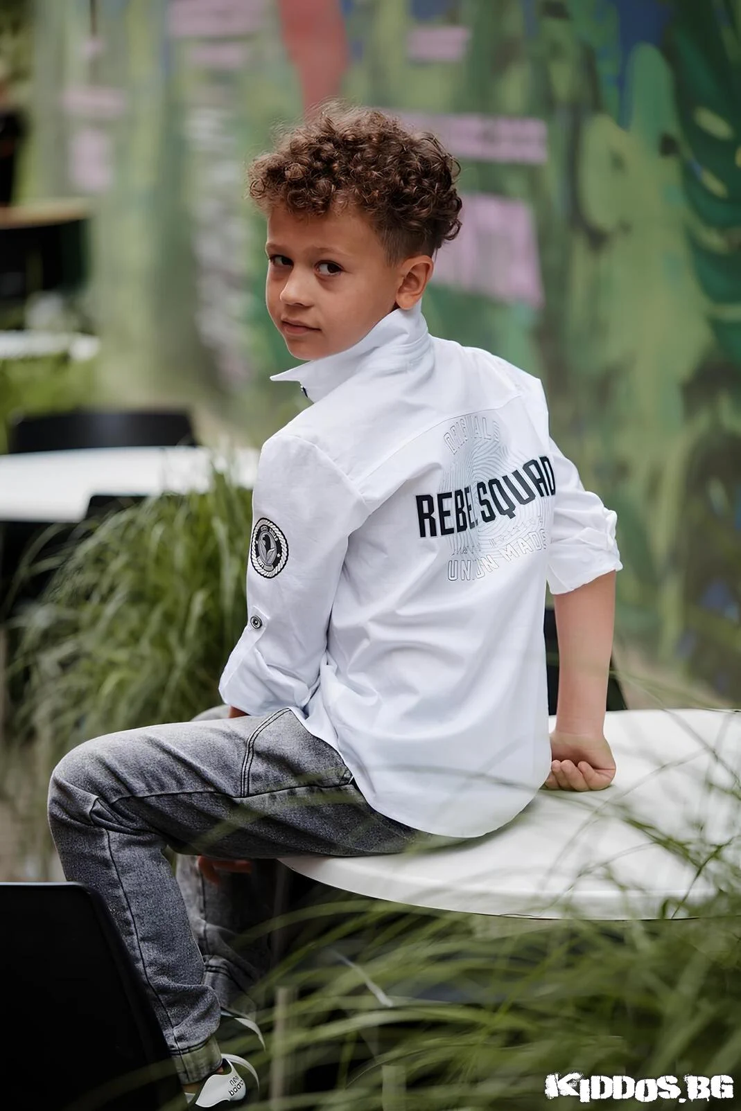 Детскa риза REBEL CHIC бяла