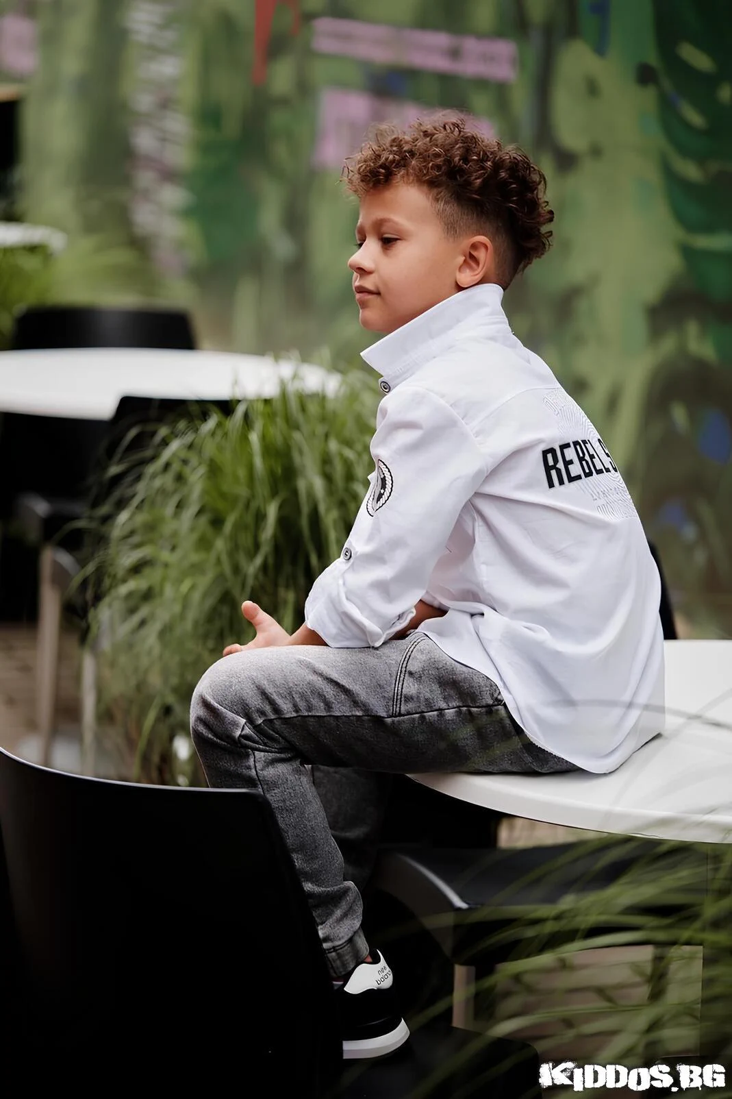 Детскa риза REBEL CHIC бяла 2