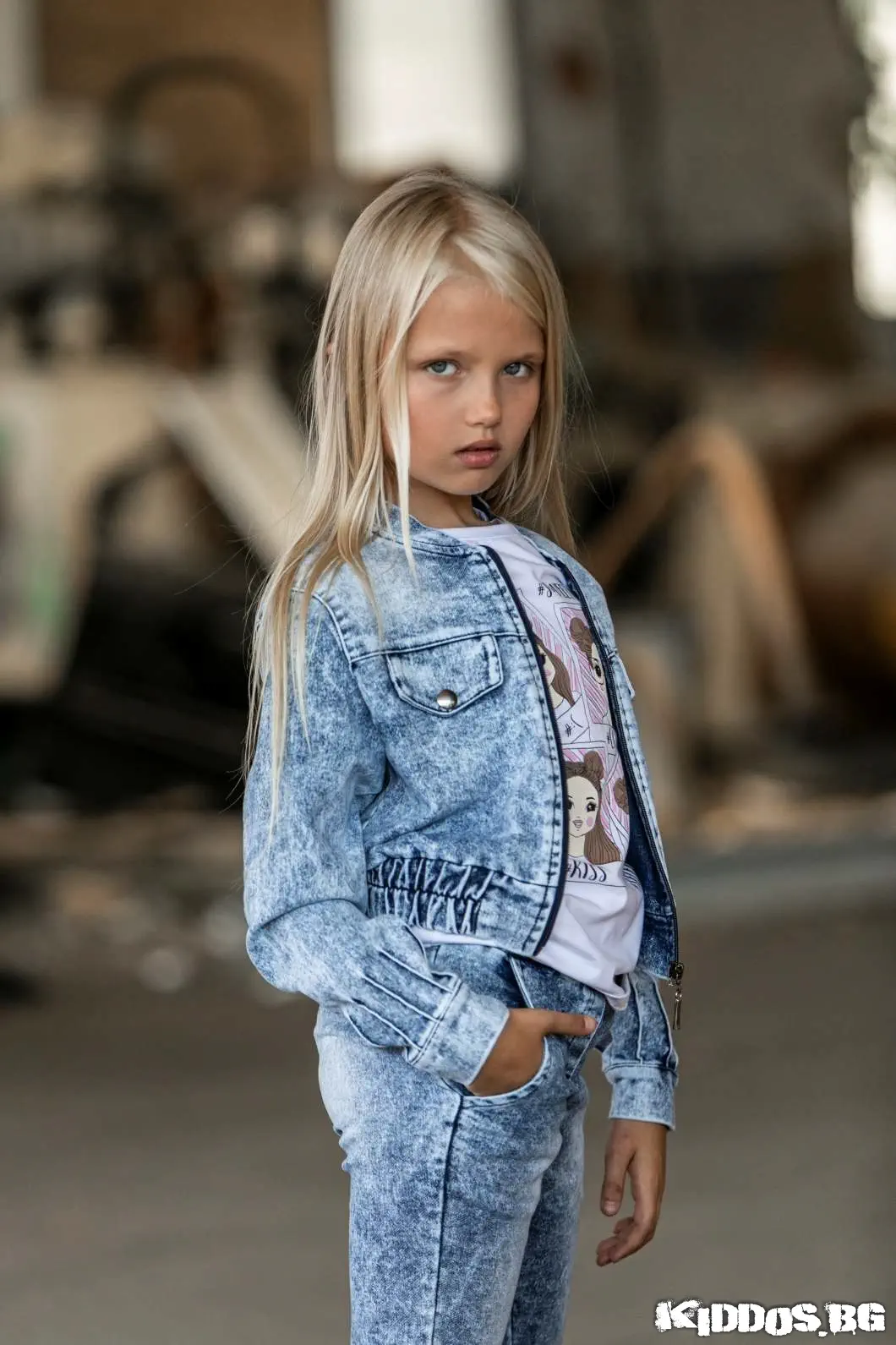 Детско яке SWEET GIRL синьо 2
