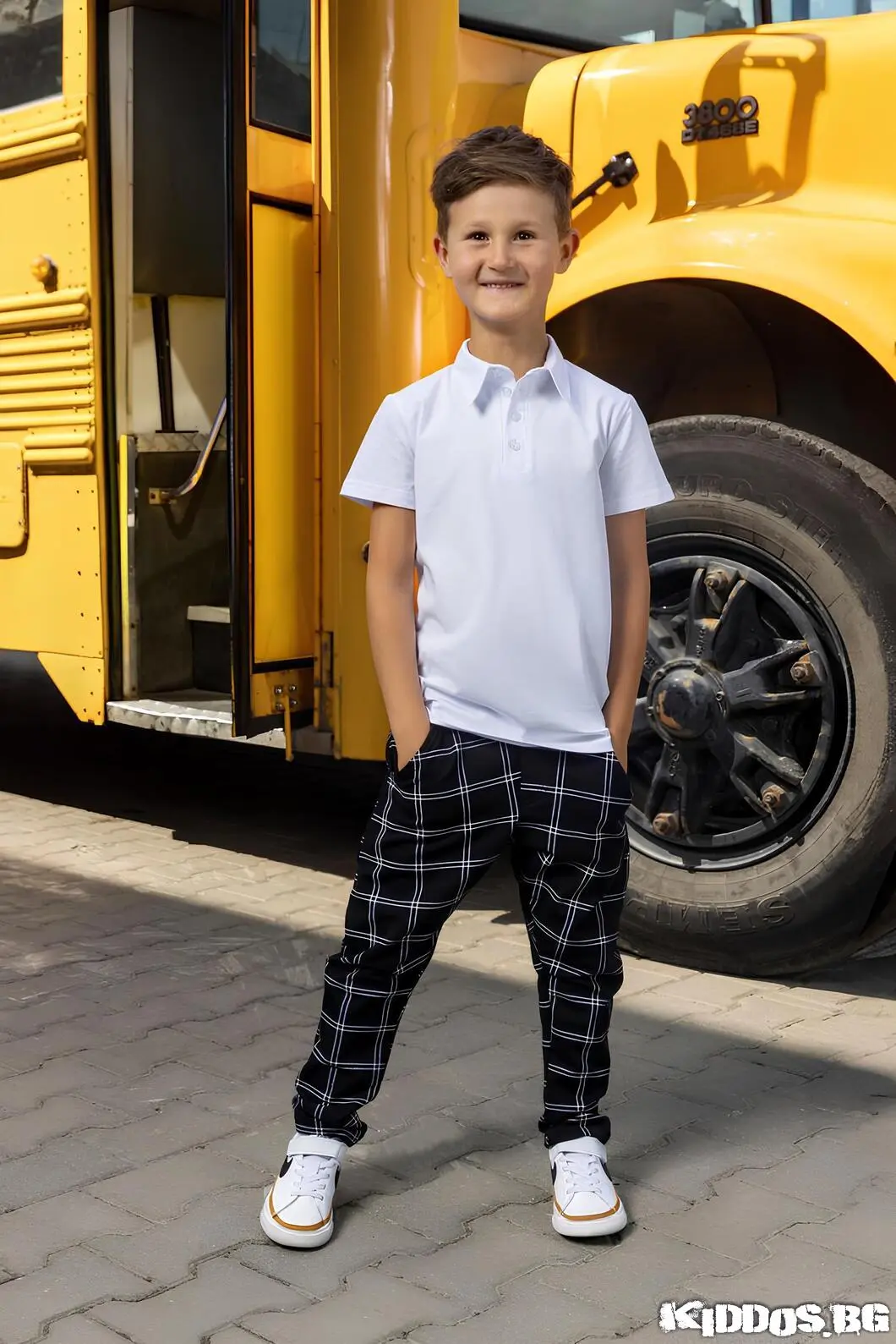 Детски полошърт PLAIDS WHITE 2