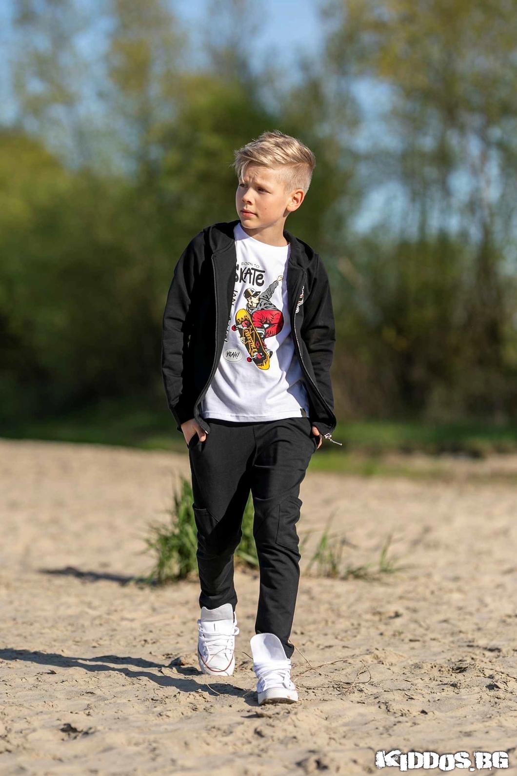 Комбинация BORN TO SKATE три части черно
