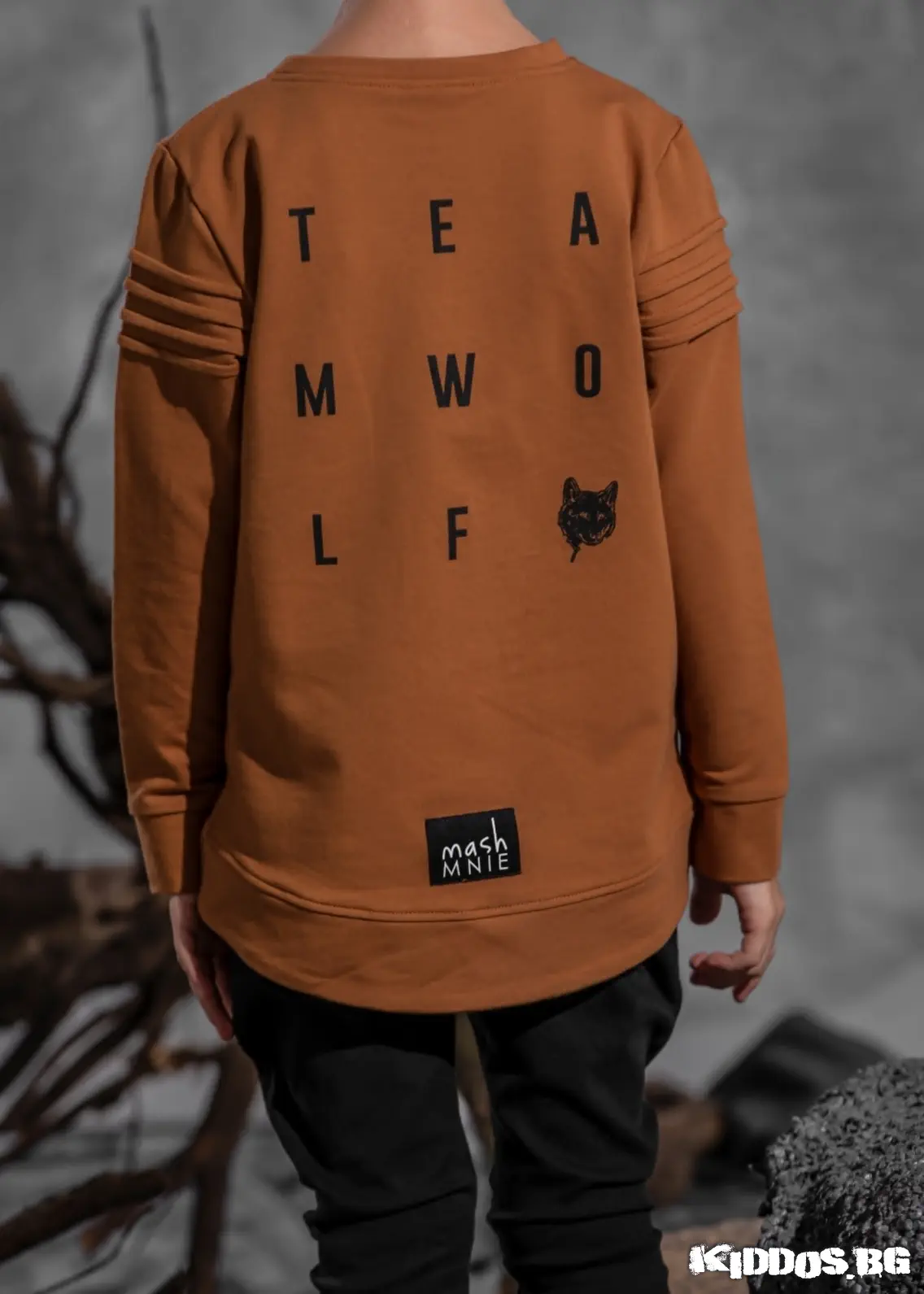 Детска ватирана блуза WOLF ТЕАМ цвят TOFFEE 2