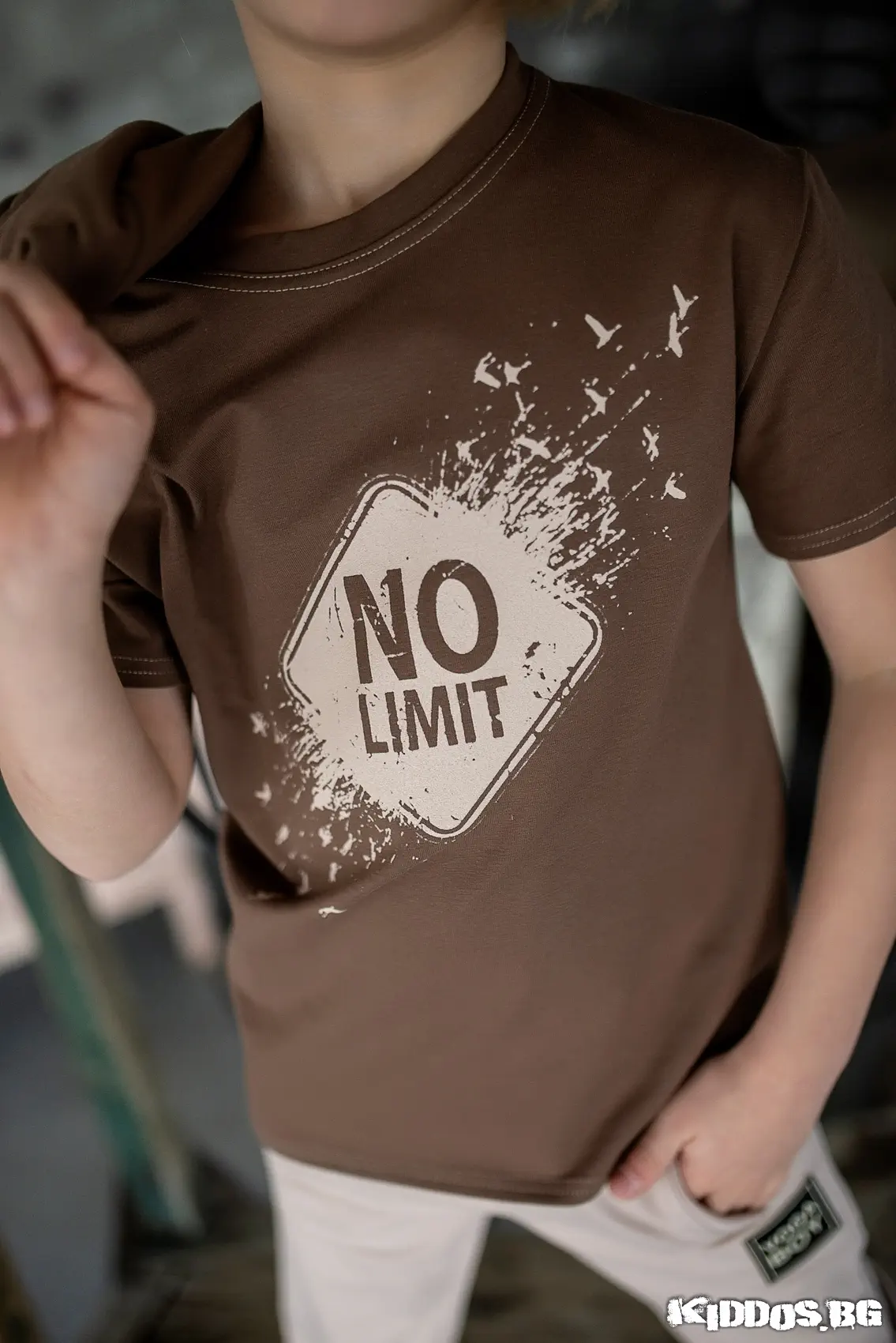 Детскa тениска NO LIMIT кафява