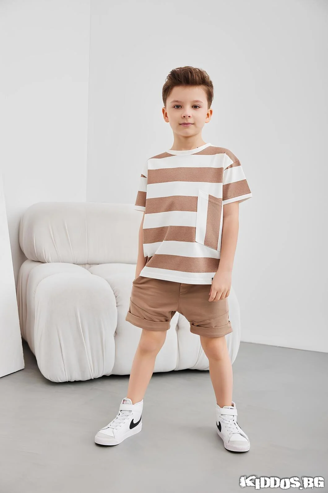 Детски комплект STRIPES BROWN  две части