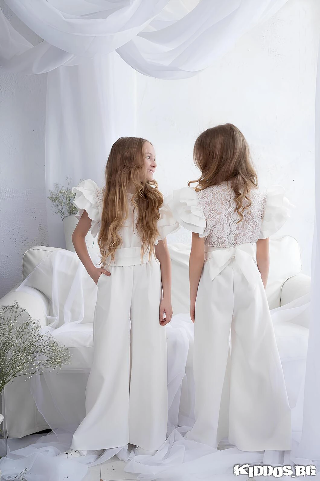 Детски гащеризон FRILLS екрю 2